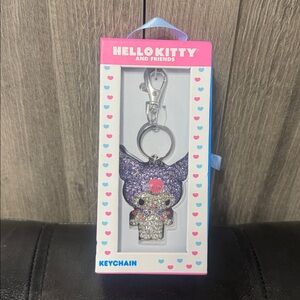New Hello Kitty & Friends Kuromi 3D Rhinestone Bag Backpack Charm Keychain Boxed